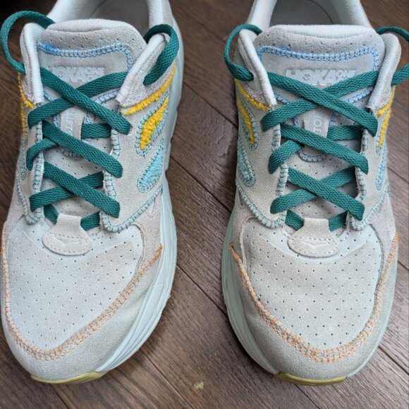 Hoka One One U Clifton L Embroidery Sneaker Shoes, Size Men 9.5 / Women 10,5 US - Picture 3 of 14